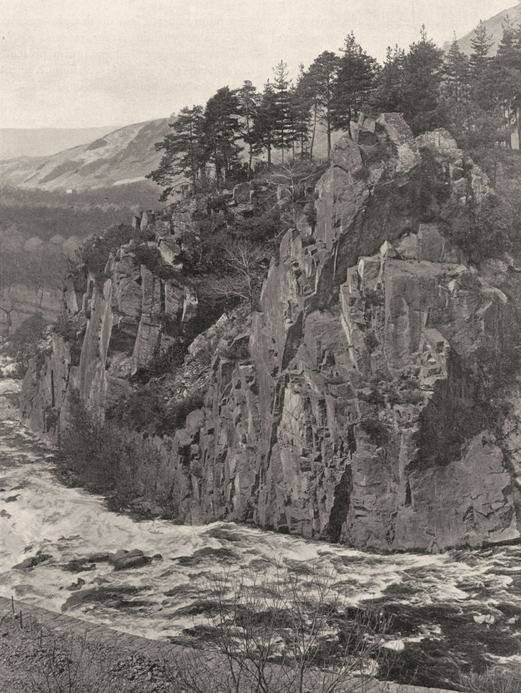 CORRÈZE. Gorges de la Vézère, près Allassac 1904 old antique print picture